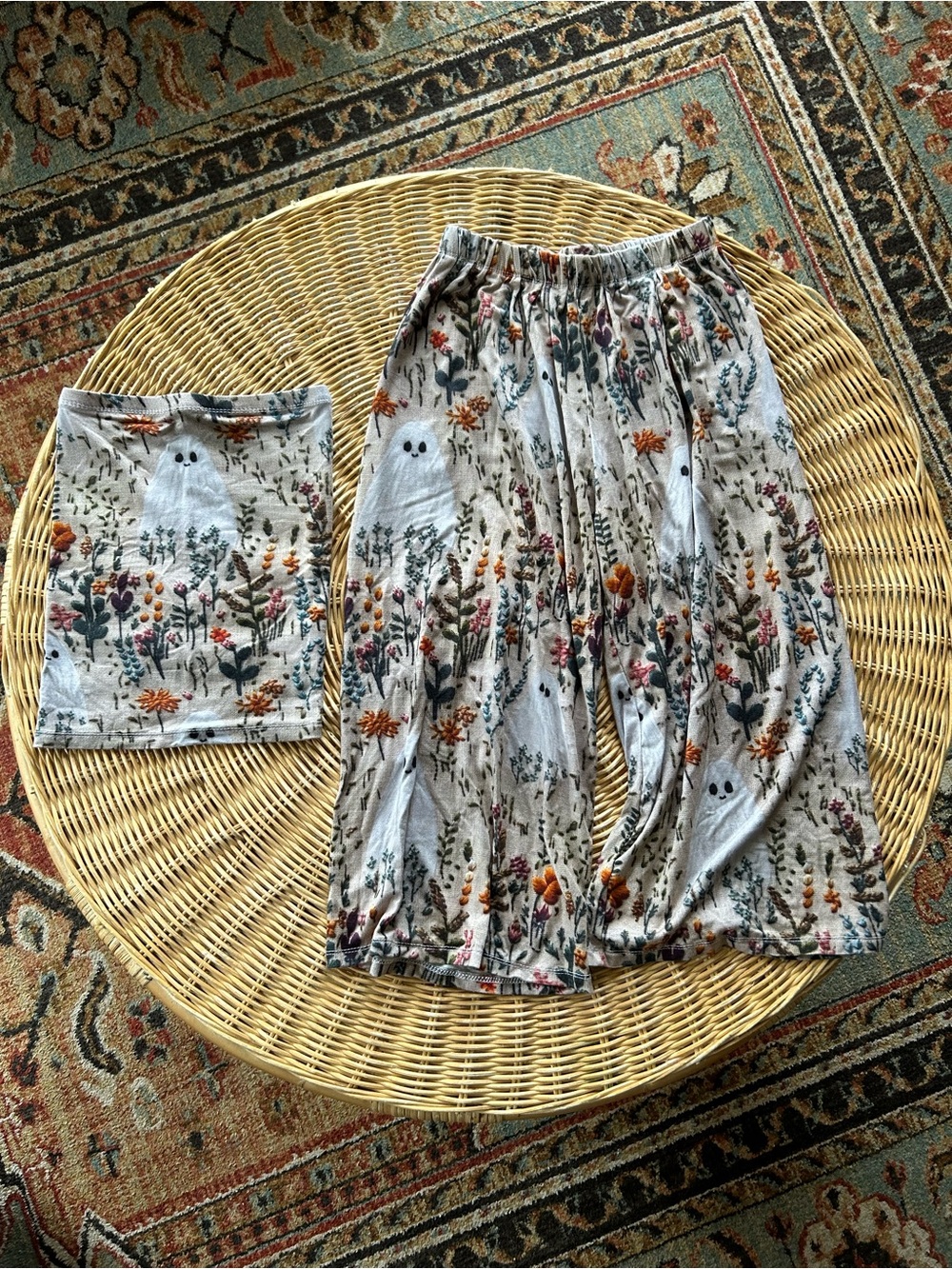 Floral & Ghost Print Girl’s Set